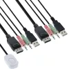 InLine Cable KVM Switch, 2 prievadų, DisplayPort 1.2, 4K, USB, garsas
