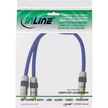 InLine RCA Y-Cable Premium 1x RCA kištukas / 2x RCA lizdai 0,25 m