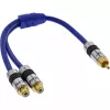 InLine RCA Y-Cable Premium 1x RCA kištukas / 2x RCA lizdai 0,25 m