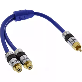 InLine RCA Y-Cable Premium 1x RCA kištukas / 2x RCA lizdai 0,25 m