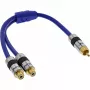 InLine RCA Y-Cable Premium 1x RCA kištukas / 2x RCA lizdai 0,25 m