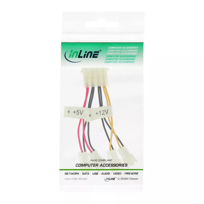 InLine Ventiliatorių adapterio laidas 2x 12V ir 2x 5V 4 ventiliatoriams 33005B