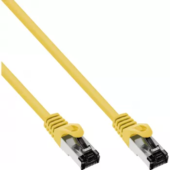 InLine Patch laidas, S/FTP (PiMf), Cat.8.1, 2000MHz, halogen-free, geltonas, 0,25m
