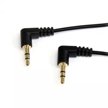 StarTech.com 1 pėdos (0,3 m) plonas 3,5 mm stačiu kampu stereo garso kabelis - M/M