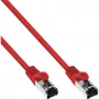 InLine Patch laidas, S/FTP (PiMf), Cat.8.1, 2000MHz, halogen-free, raudonas, 0,25m