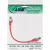 InLine Patch laidas, S/FTP (PiMf), Cat.8.1, 2000MHz, halogen-free, raudonas, 0,25m