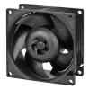 Ventiliatorius ARCTIC S8038-10K 80 mm 102 cfm Dvigubas rutulinis guolis Juodas