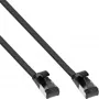 InLine Patch laidas plokščias, U/FTP, Cat.8.1, TPE halogen-free, juodas, 1m