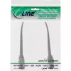 InLine Patch laidas plokščias, U/FTP, Cat.8.1, TPE halogen-free, pilkas, 0,25 m