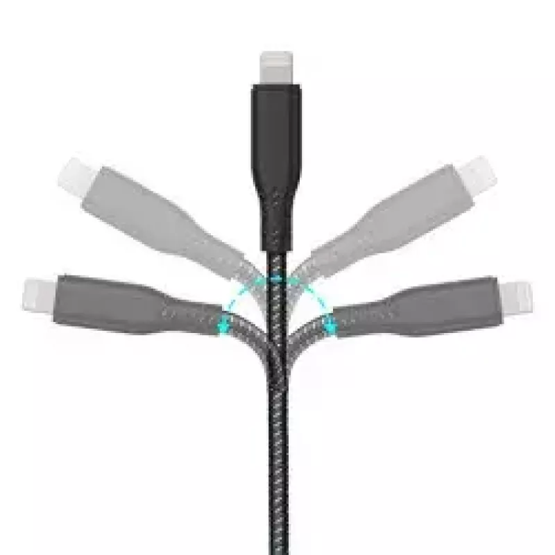 Laidas Terratec CHARGE CL2 USB-C – Lightning 2 m juodas
