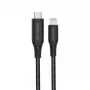 Laidas Terratec CHARGE CL2 USB-C – Lightning 2 m juodas