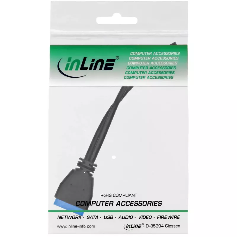 InLine USB 2.0 į 3.0 vidinis USB jungties adapterio kabelis 33449I