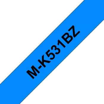 Brother M-K531B lipdukų juosta 12 mm balta su juodu tekstu