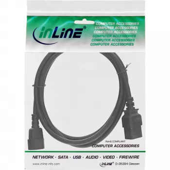 InLine maitinimo adapterio laidas, IEC-60320 C14 į C19, 3x1,5mm², maks. 10A, 0,5m