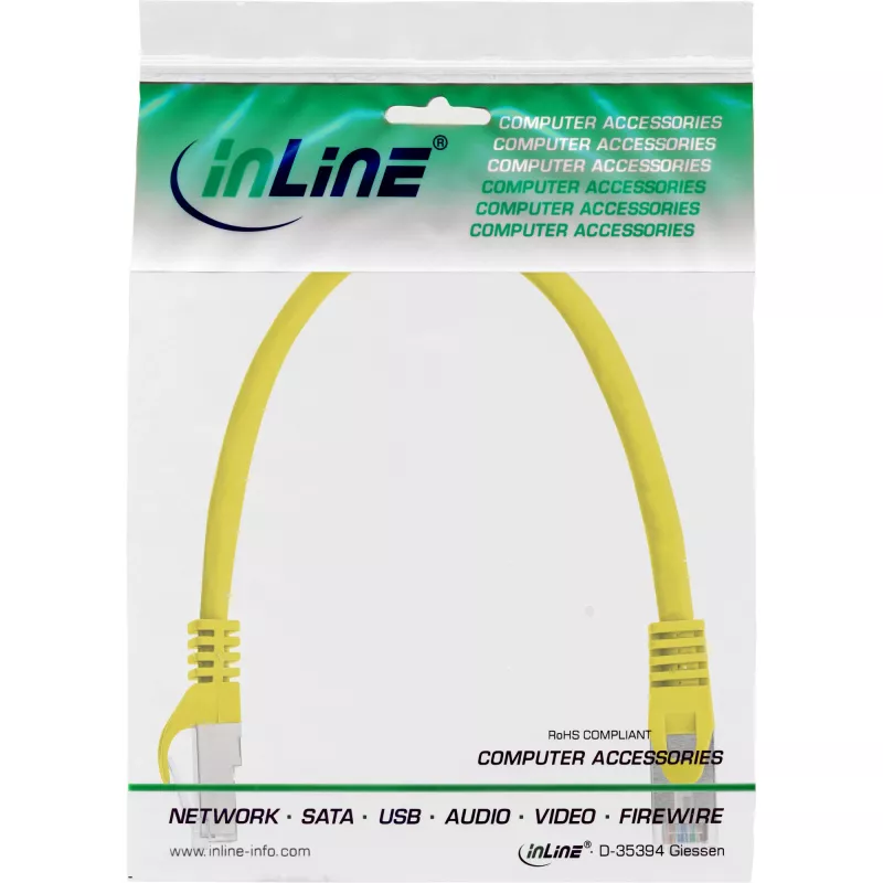 InLine Patch Laidas SF/UTP Cat.5e geltonas 0,3 m