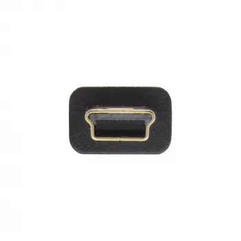 InLine USB 2.0 Mini laidas, A tipo kištukas / mini-B kištukas (5 kontaktų), juodas/auksinis, 1 m