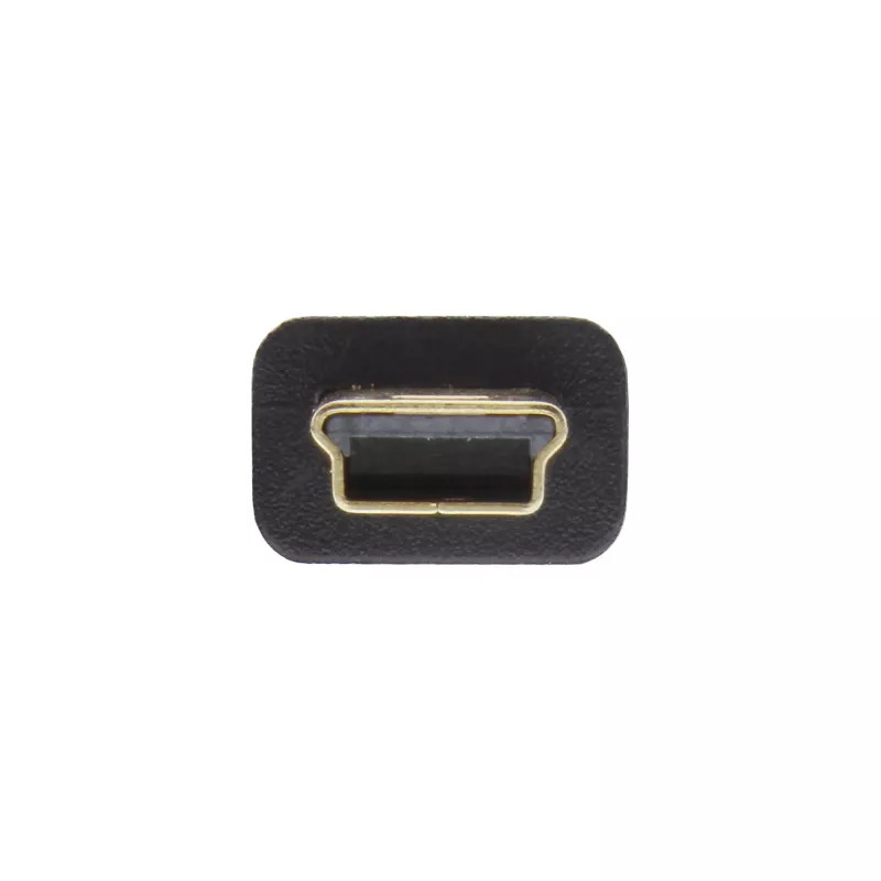 InLine USB 2.0 Mini laidas, A tipo kištukas / mini-B kištukas (5 kontaktų), juodas/auksinis, 1 m