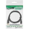 InLine USB 2.0 Mini laidas, A tipo kištukas / mini-B kištukas (5 kontaktų), juodas/auksinis, 1 m