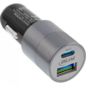 InLine USB automobilinis įkroviklis su Quick Charge 3.0, juodas