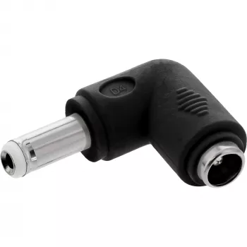 DC adapter InLine 5,5×2,5 mm kampinis kištukas patinas–patelė, 5 V įėjimas, vidaus naudojimui, juoda
