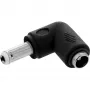 DC adapter InLine 5,5×2,5 mm kampinis kištukas patinas–patelė, 5 V įėjimas, vidaus naudojimui, juoda
