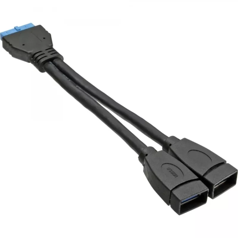 InLine USB 3.0 adapterinis kabelis vidinis 2x USB A tipo lizdas / pagrindinės plokštės jungtis