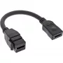 InLine HDMI Keystone adapterio kabelis 4K/60Hz, HDMI A lizdas/lizdas, juodas, 0,2 m