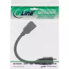 InLine HDMI Keystone adapterio kabelis 4K/60Hz, HDMI A lizdas/lizdas, juodas, 0,2 m