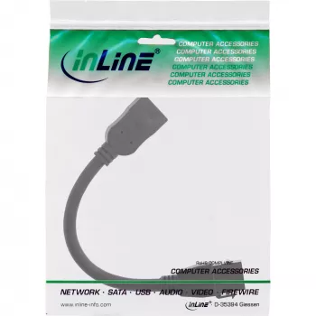 InLine HDMI Keystone adapterio kabelis 4K/60Hz, HDMI A lizdas/lizdas, juodas, 0,2 m