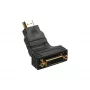 InLine HDMI į DVI adapteris HDMI kištukas / 24+1 lizdas 180° kampu, auksuoti kontaktai