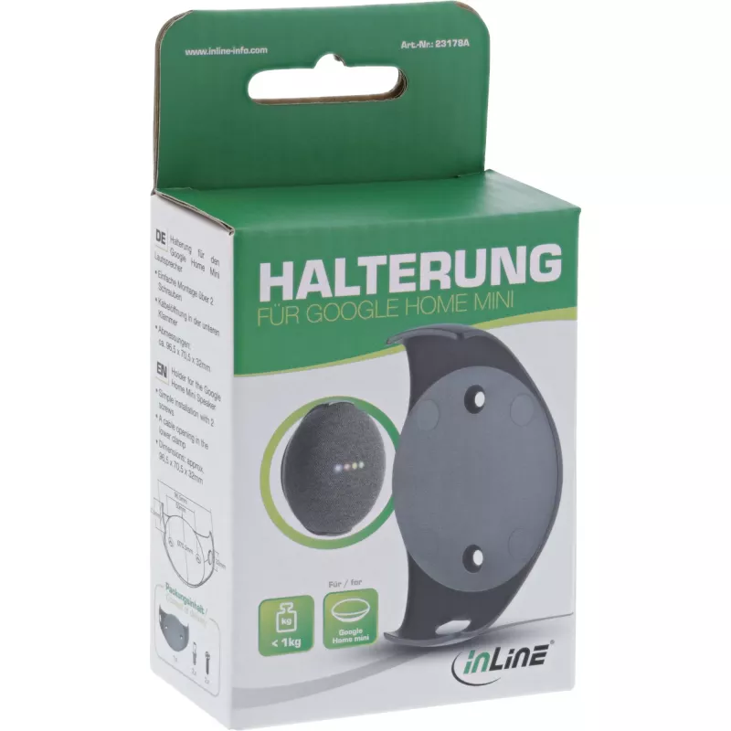 InLine 23178A laikiklis ant sienos Google Home Mini