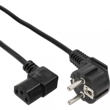 InLine maitinimo laidas, CEE 7/7 kampuotas / 3 kontaktų IEC C13 kištukas kampuotas, 1,8 m
