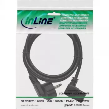 InLine maitinimo laidas, CEE 7/7 kampuotas / 3 kontaktų IEC C13 kištukas kampuotas, 1,8 m
