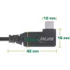 InLine USB4 laidas, USB-C, vienas kampuotas, PD 240W, 8K60Hz, TPE, juodas, 2m