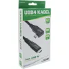 InLine USB4 laidas, USB-C, vienas kampuotas, PD 240W, 8K60Hz, TPE, juodas, 2m