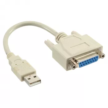 USB adapterio laidas USB A (kištukas) – DB15 (lizdas) InLine 33101