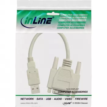 USB adapterio laidas USB A (kištukas) – DB15 (lizdas) InLine 33101
