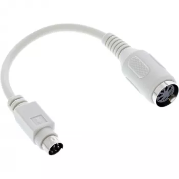InLine klaviatūros adapterio laidas 5 kontaktų DIN lizdas / PS/2 kištukas ~10 cm