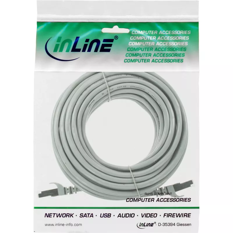 InLine Patch kabelis F/UTP Cat.5e pilkas 7,5 m
