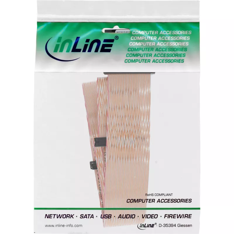 InLine SCSI U320 juostinis kabelis, 68 kontaktų, 2 įrenginiams, su terminatoriumi
