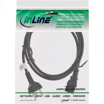 InLine maitinimo laidas Danijos Type K kištukas / 3 kontaktų IEC C13 kištukas, 1,8 m