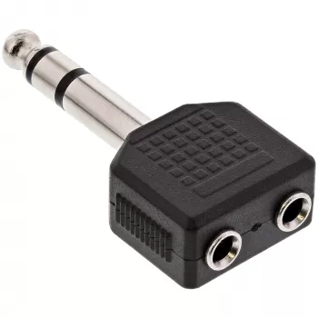 InLine garso adapteris 6,3 mm stereo kištukas / 2× 3,5 mm stereo lizdai