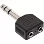 InLine garso adapteris 6,3 mm stereo kištukas / 2× 3,5 mm stereo lizdai