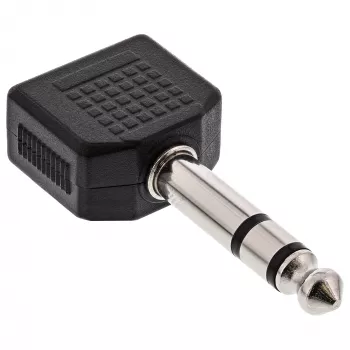 InLine garso adapteris 6,3 mm stereo kištukas / 2× 3,5 mm stereo lizdai