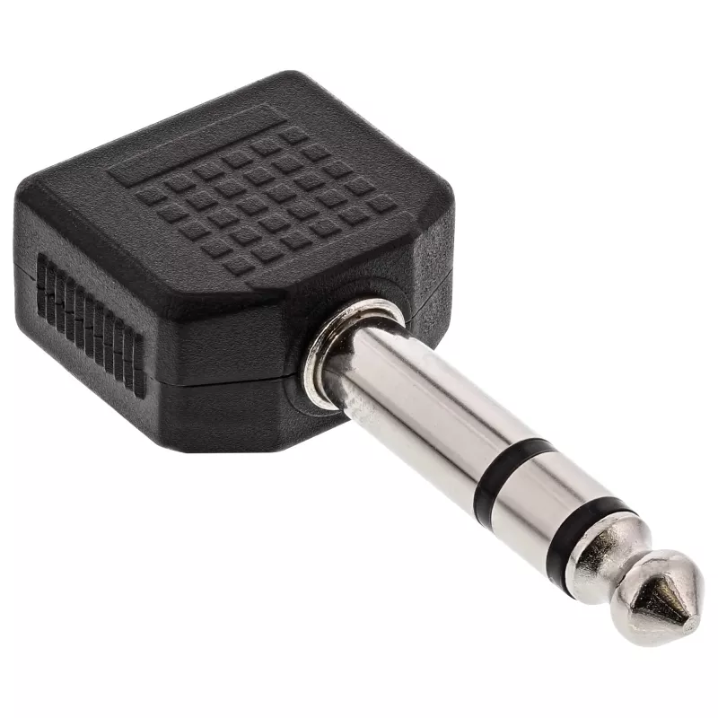 InLine garso adapteris 6,3 mm stereo kištukas / 2× 3,5 mm stereo lizdai