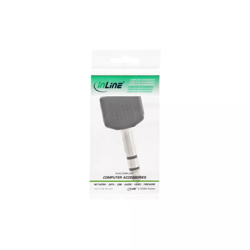 InLine garso adapteris 6,3 mm stereo kištukas / 2× 3,5 mm stereo lizdai