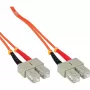 InLine Fiber Optinis Duplekso Laidas SC/SC 50/125µm OM2 15m