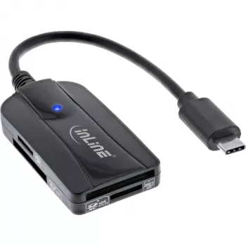 InLine kortelių skaitytuvas USB 3.1 USB-C, SD/SDHC/SDXC, microSD, suderinamas su UHS-II