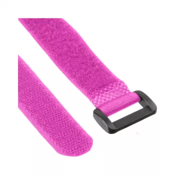 InLine® kabelių raiščiai su lipnia juostele 20 x 200 mm, 10 vnt., rožiniai