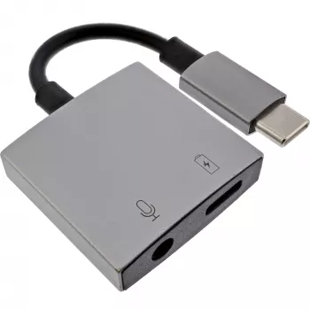 InLine USB-C garso adapterio laidas, USB-C į 3,5 mm lizdą + PD 30 W